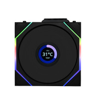 Вентилятор для корпуса Lian Li UNI FAN TL WIRELESS LCD 120 12TLLCD1W1B BLACK  (G99.12TLLCD1W1B.R0)