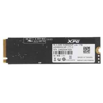 Твердотельный накопитель ADATA 1024 Gb SX6000 ASX6000LNP-1TT-C XPG
