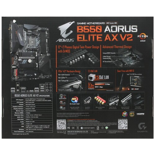 Материнская плата Gigabyte B550 AORUS ELITE AX V2