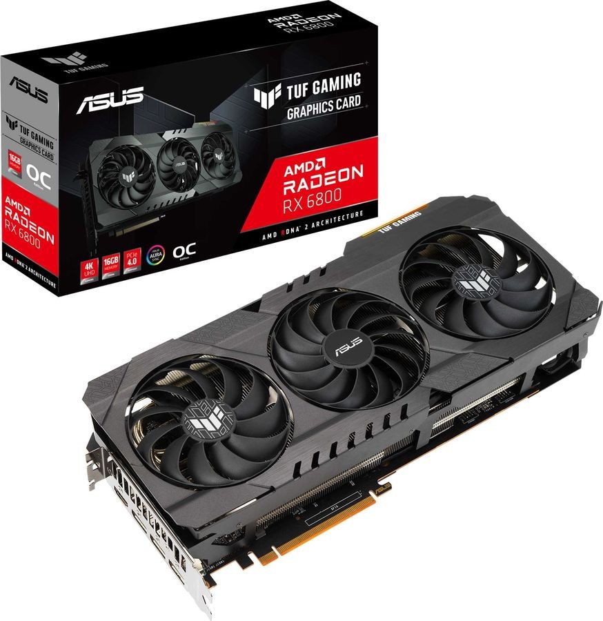 Видеокарта ASUS (TUF-RX6800-O16G-GAMING) AMD Radeon RX 6800 16GB TUF GAMING OC