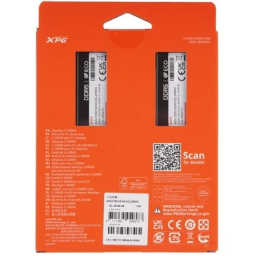 Оперативная память 32 Gb 7200 MHz ADATA XPG LANCER Neon RGB (AX5U7200C3416G-DCLANRSG)