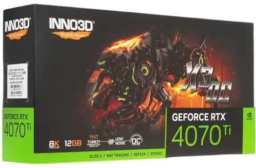 Видеокарта INNO3D (N407T3-126XX-186148N) GeForce RTX 4070 Ti 12GB X3 OC