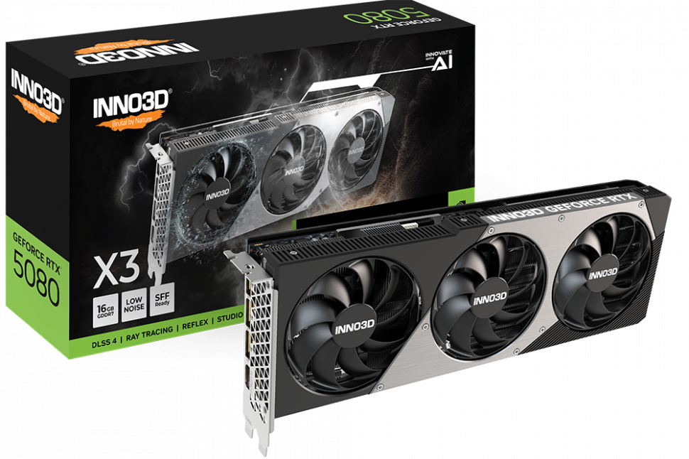 Видеокарта INNO3D (N50803-16D7X-17603930) GeForce RTX 5080 16GB ХЗ ОС
