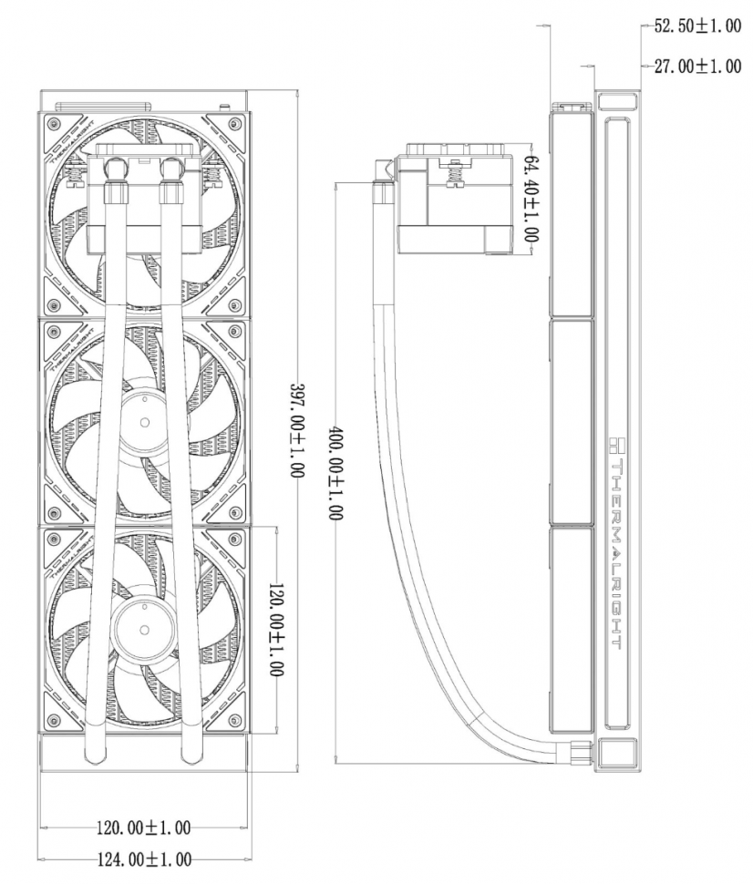 Система жидкостного охлаждения для процессора Thermalright Core Matrix 360 Vision ARGB Black (TRCM360VAB)