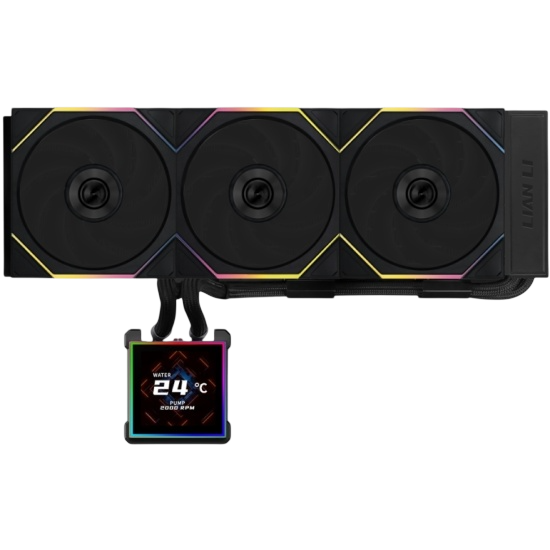 Система жидкостного охлаждения для процессора Lian Li HydroShift II LCD-S 360TL (GHS2LCDS36TB) Black (G89.GHS2LCDS36TB.R0)