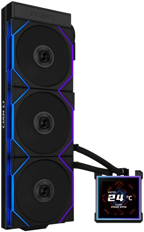 Система жидкостного охлаждения для процессора Lian Li HydroShift II LCD-S 360TL (GHS2LCDS36TB) Black (G89.GHS2LCDS36TB.R0)
