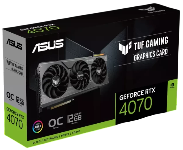 Видеокарта ASUS (TUF-RTX4070-O12G-GAMING) GeForce RTX 4070 12GB TUF GAMING OC 90YV0IZ0-M0NA00