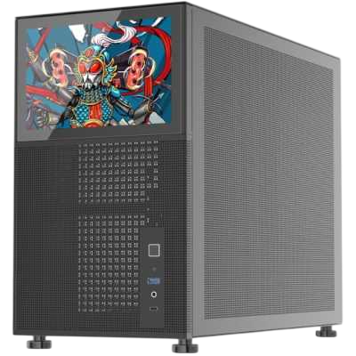 Компьютерный корпус 1STPLAYER MIKU Mi6 EV LCD display Black (Mi6-EV-BK)