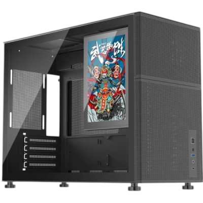 Компьютерный корпус 1STPLAYER MIKU Mi6 EV LCD display Black (Mi6-EV-BK)