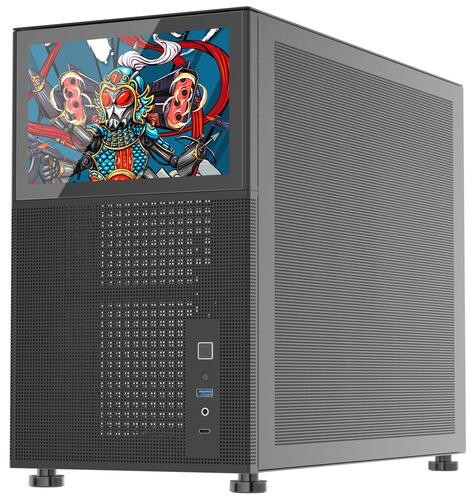 Компьютерный корпус 1STPLAYER MIKU Mi6 EV LCD display Black (Mi6-EV-BK)