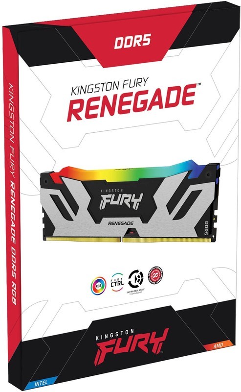 Оперативная память 32 Gb 6400 MHz Kingston FURY Renegade Silver/Black RGB (KF564C32RSA-32)
