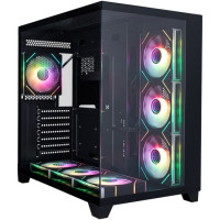 Компьютерный корпус 1STPLAYER MEGAVIEW MV8-TP ARGB Black (MV8-TP-BK-6FC7R-1FC7-HUB2)