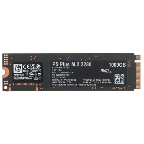 Твердотельный накопитель CRUCIAL 1000 Gb P5 Plus CT1000P5PSSD8