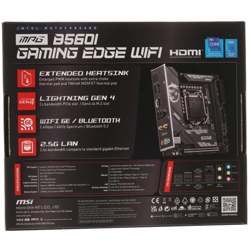 Материнская плата MSI MPG B560I GAMING EDGE WIFI