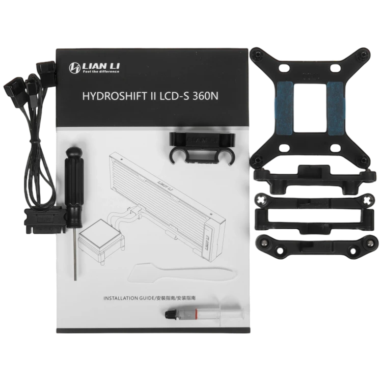 Система жидкостного охлаждения для процессора Lian Li HydroShift II LCD-S 360N (GHS2LCDS36NB) Black (G89.GHS2LCDS36NB.R0)