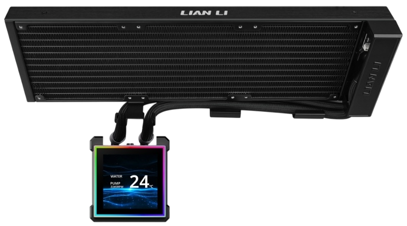 Система жидкостного охлаждения для процессора Lian Li HydroShift II LCD-S 360N (GHS2LCDS36NB) Black (G89.GHS2LCDS36NB.R0)