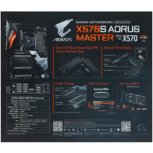 Материнская плата GIGABYTE X570S AORUS MASTER