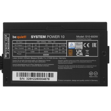 Блок питания Be Quiet! 650W SYSTEM POWER 10 BN328