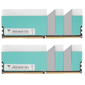 Оперативная память 16 Gb 3600 MHz Thermaltake TOUGHRAM TURQUOISE RGB (RG27D408GX2-3600C18A)