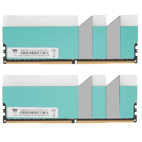 Оперативная память 16 Gb 3600 MHz Thermaltake TOUGHRAM TURQUOISE RGB (RG27D408GX2-3600C18A)