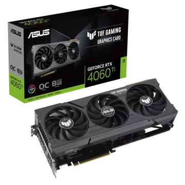 Видеокарта ASUS (TUF-RTX4060TI-O8G-GAMING) GeForce RTX 4060 TI 8GB TUF GAMING OC 90YV0J50-M0NA00