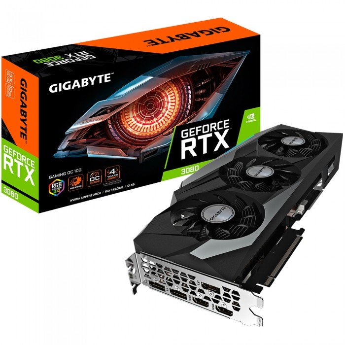 Видеокарта GIGABYTE (GV-N3080GAMING OC-10GD) GeForce RTX 3080 10GB GAMING OC