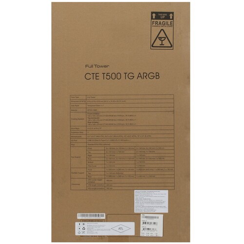 Компьютерный корпус Thermaltake CTE T500 TG ARGB Snow CA-1X8-00F6WN-01