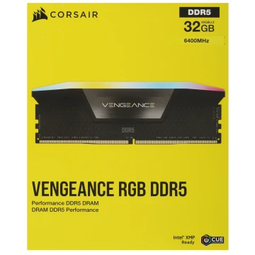 Оперативная память 32 Gb 6400 MHz Corsair VENGEANCE RGB Black XMP (CMH32GX5M2B6400C36)