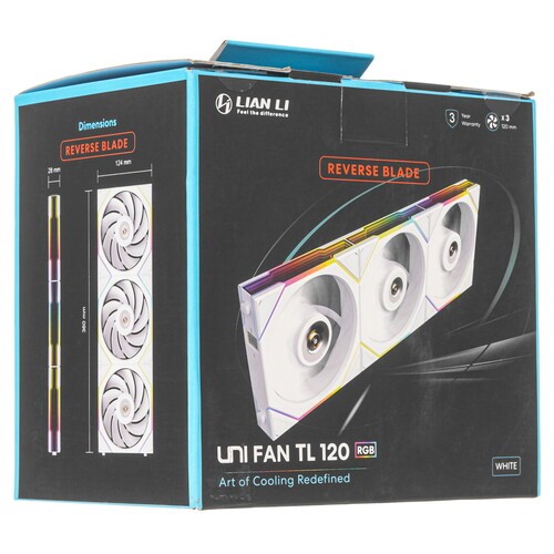 Комплект вентиляторов для корпуса Lian Li UNI FAN TL LED 120 Reverse ARGB White (G99.12RTL3W.R0)