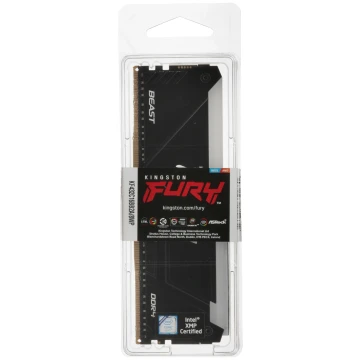 Оперативная память 8 Gb 3200 MHz Kingston FURY Beast RGB Black (KF432C16BB2A/8WP)