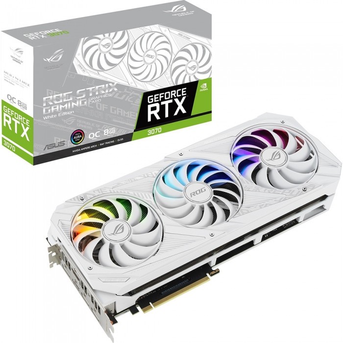 Видеокарта ASUS (ROG-STRIX-RTX3080-O10G-WHITE-V2) GeForce RTX 3080 10GB ROG Strix White Edition OC V2