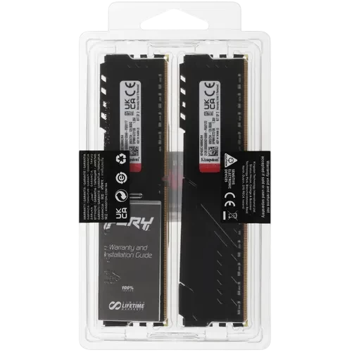 Оперативная память 64 Gb 3200 MHz Kingston FURY Beast Black (KF432C16BBK2/64)