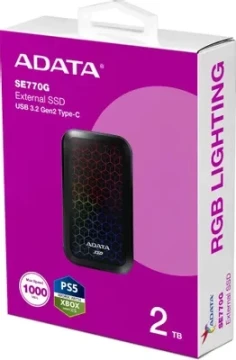 Внешний SSD 2000 Gb ADATA SE770 Black ASE770G-2TU32G2-CBK