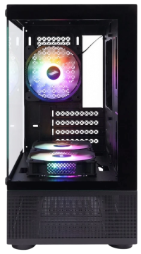 Компьютерный корпус 1STPLAYER MIKU Mi2-A LED Black (FP_Mi2-A-BK-2F1R-1F1)