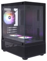 Компьютерный корпус 1STPLAYER MIKU Mi2-A LED Black (FP_Mi2-A-BK-2F1R-1F1)