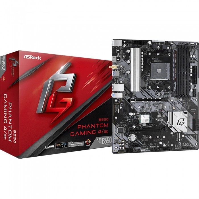 Материнская плата ASRock B550 PHANTOM GAMING 4/AC