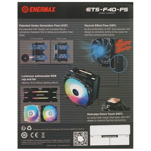 Кулер для процессора Enermax ETS-F40-BK-ARGB F40 ARGB Edition
