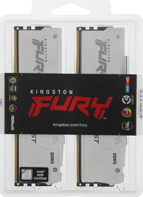 Оперативная память 64 Gb 6000 MHz Kingston FURY Beast RGB White (KF560C30BWAK2-64)
