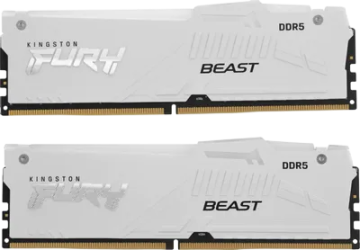 Оперативная память 64 Gb 6000 MHz Kingston FURY Beast RGB White (KF560C30BWAK2-64)