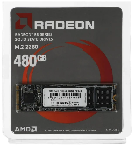 Твердотельный накопитель AMD 480 Gb Radeon R3 Series (R3MS0480G8)
