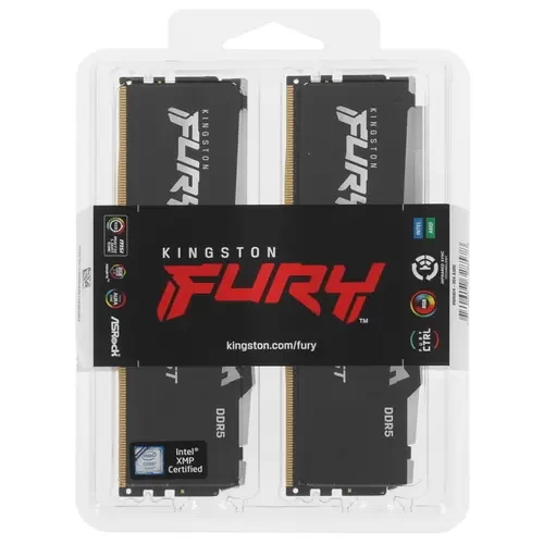 Оперативная память 64 Gb 5200 MHz Kingston FURY Beast RGB XMP (KF552C40BBAK2-64)