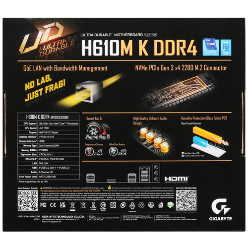 Материнская плата Gigabyte H610M K DDR4