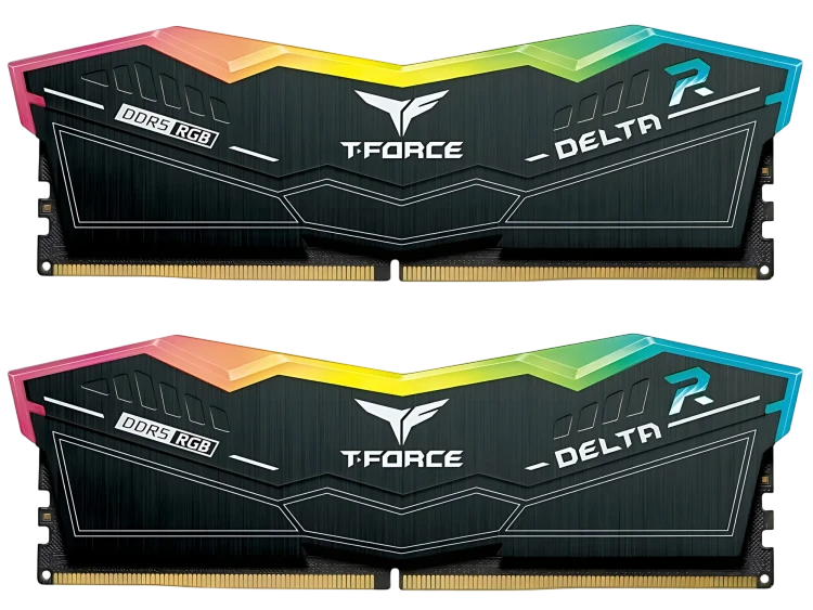 Оперативная память 64 Gb 6400 MHz Team Group T-FORCE DELTA RGB Black (FF3D564G6400HC30CDC01)