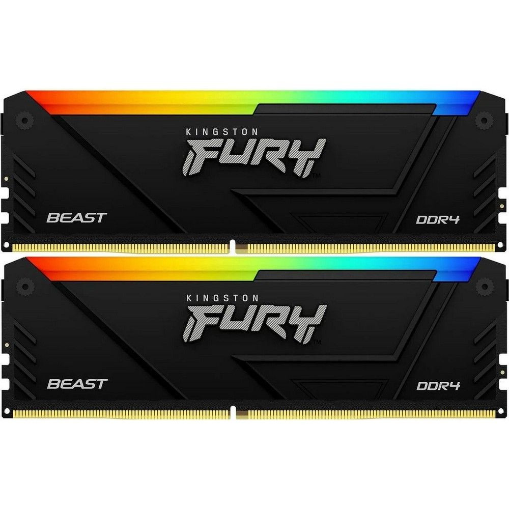 Оперативная память 16 Gb 3200 MHz Kingston FURY Beast RGB Black (KF432C16BB2AK2/16WP)