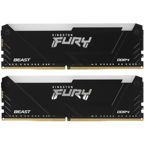 Оперативная память 16 Gb 3200 MHz Kingston FURY Beast RGB Black (KF432C16BB2AK2/16WP)