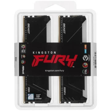 Оперативная память 16 Gb 3200 MHz Kingston FURY Beast RGB Black (KF432C16BB2AK2/16WP)