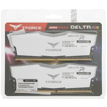 Оперативная память 16 Gb 3600 MHz Team Group T-FORCE DELTA RGB White (TF4D416G3600HC18JDC01) RTL
