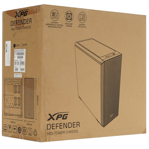 Компьютерный корпус ADATA XPG DEFENDER TG Black (DEFENDER-BKCWW)