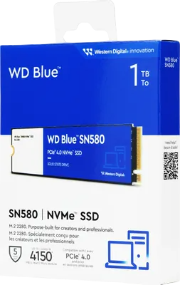 Твердотельный накопитель Western Digital 1000 Gb SN580 Blue (WDS100T3B0E)