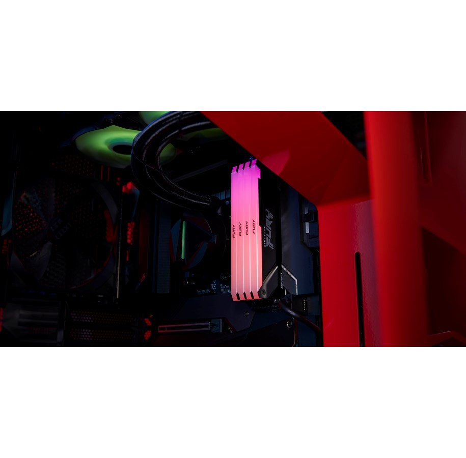 Оперативная память 16 Gb 2666 MHz Kingston FURY Beast RGB PnP Black (KF426C16BB2A/16)